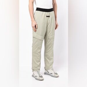 Essentials Men's Cargo Pants in Light Sage with Black Waistband